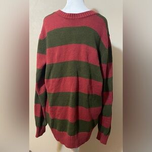 Freddy Kreuger Nightmare on Elm Street Spirit Halloween Sweater Men's LARGE